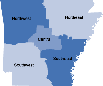 Arkansas region map